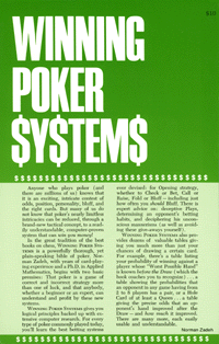 Winning Poker Systems